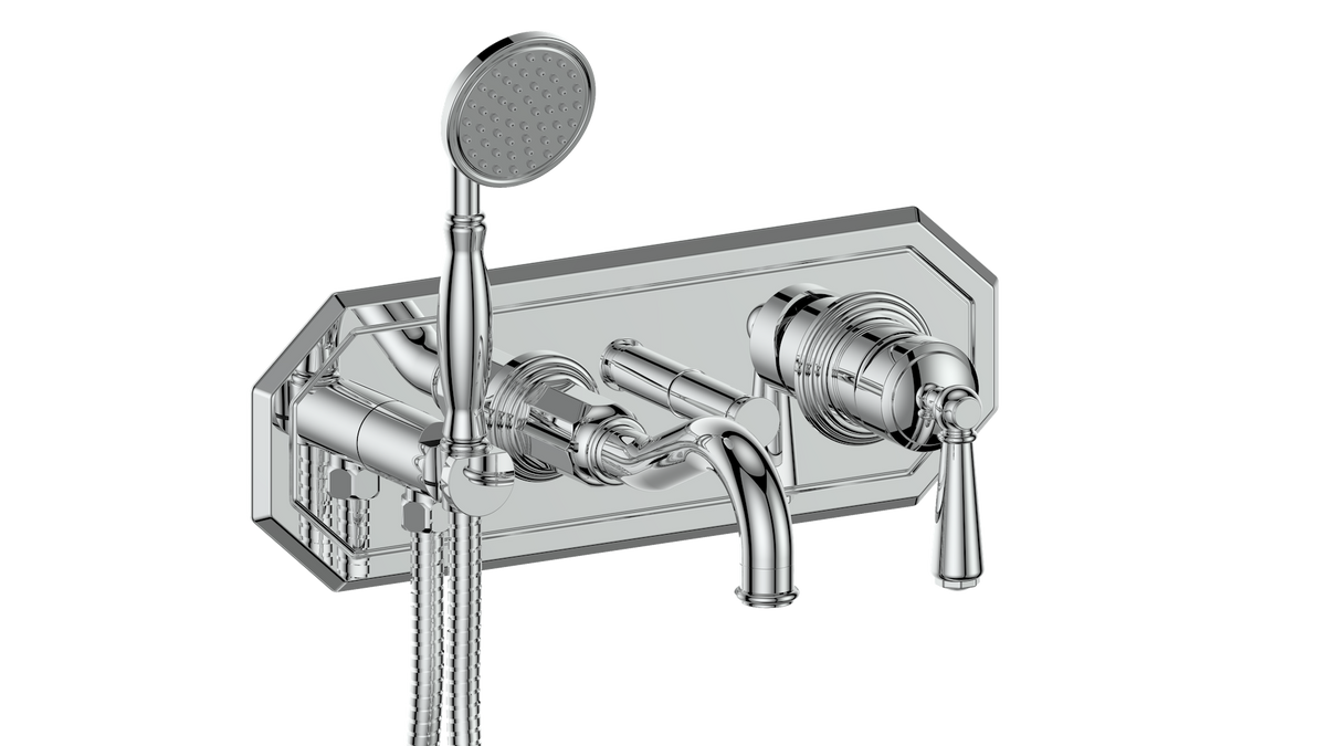 Vogt Carinthia Wall Mount Tub Filler - Lever Handle (C1) / Chrome