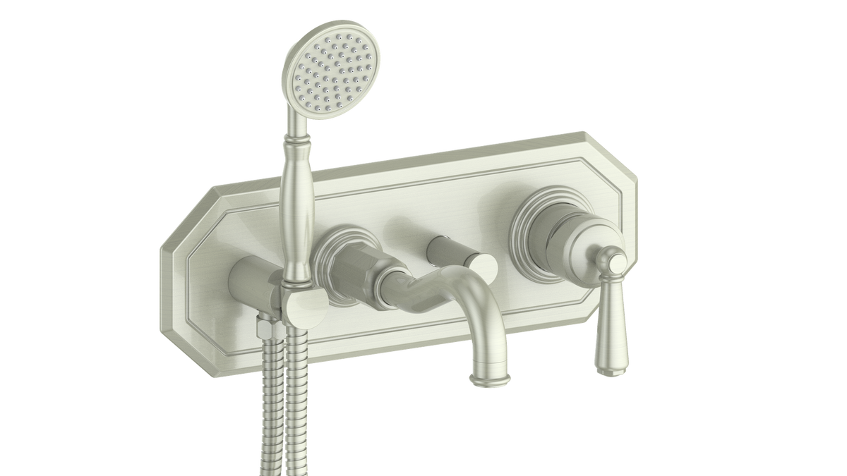 Vogt Carinthia Wall Mount Tub Filler - Lever Handle (C1) / Brushed Nickel