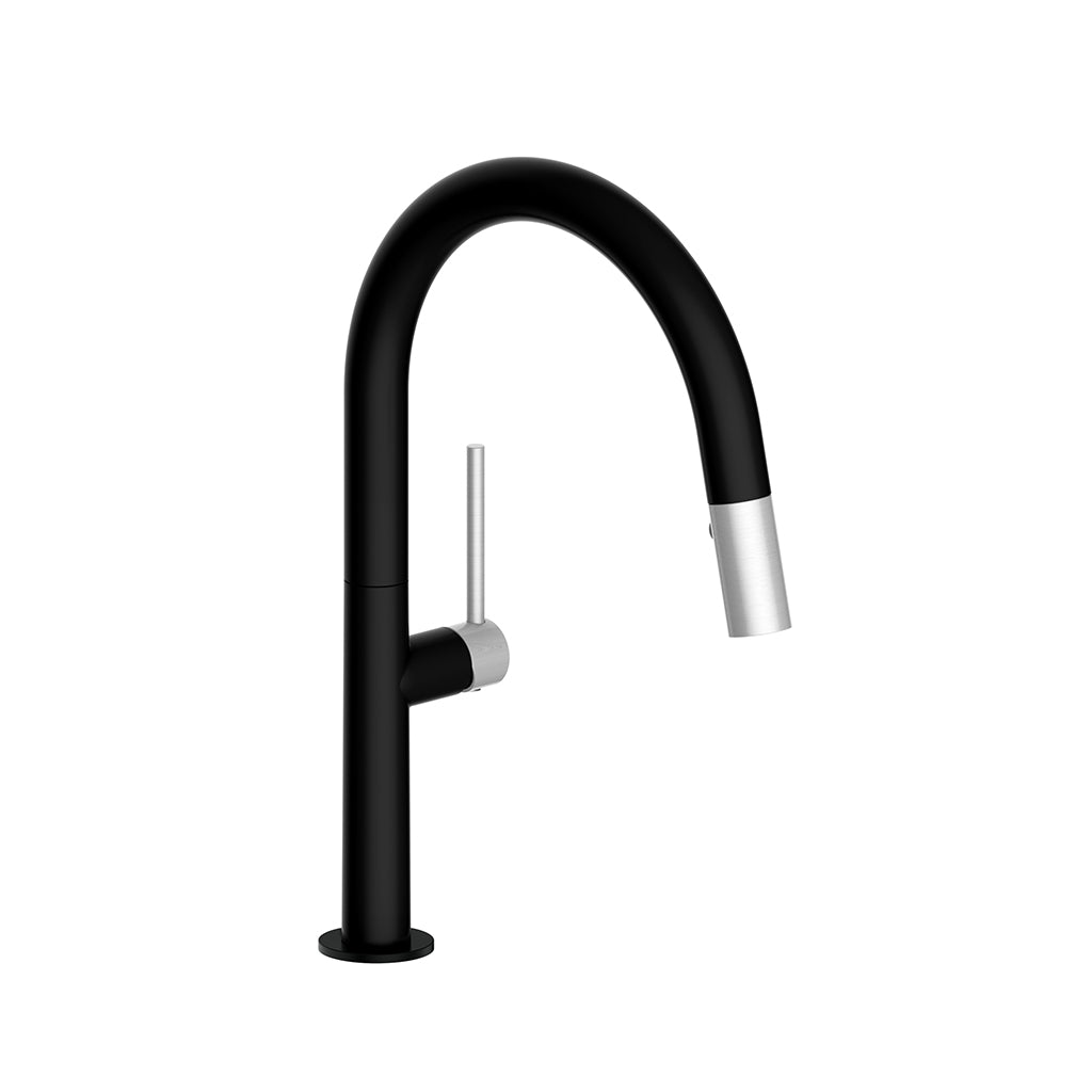 Vogt Dornbirn 13" Bar/Prep Faucet - Stainless Steel/Matte Black