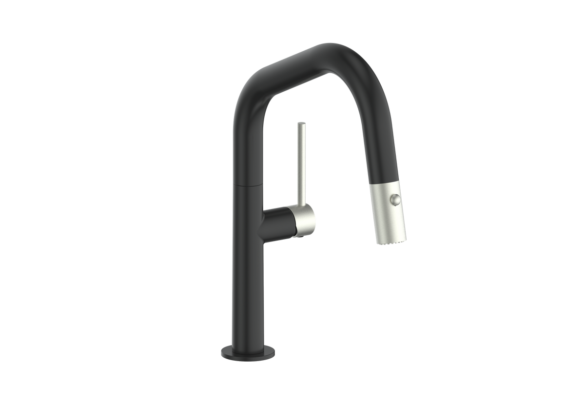 Vogt Dornbirn 13" Bar/Prep Faucet - Stainless Steel/Matte Black