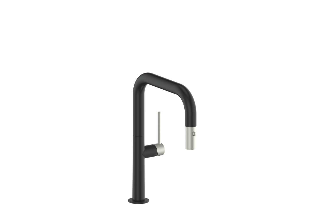 Vogt Dornbirn 13" Bar/Prep Faucet - Stainless Steel/Matte Black