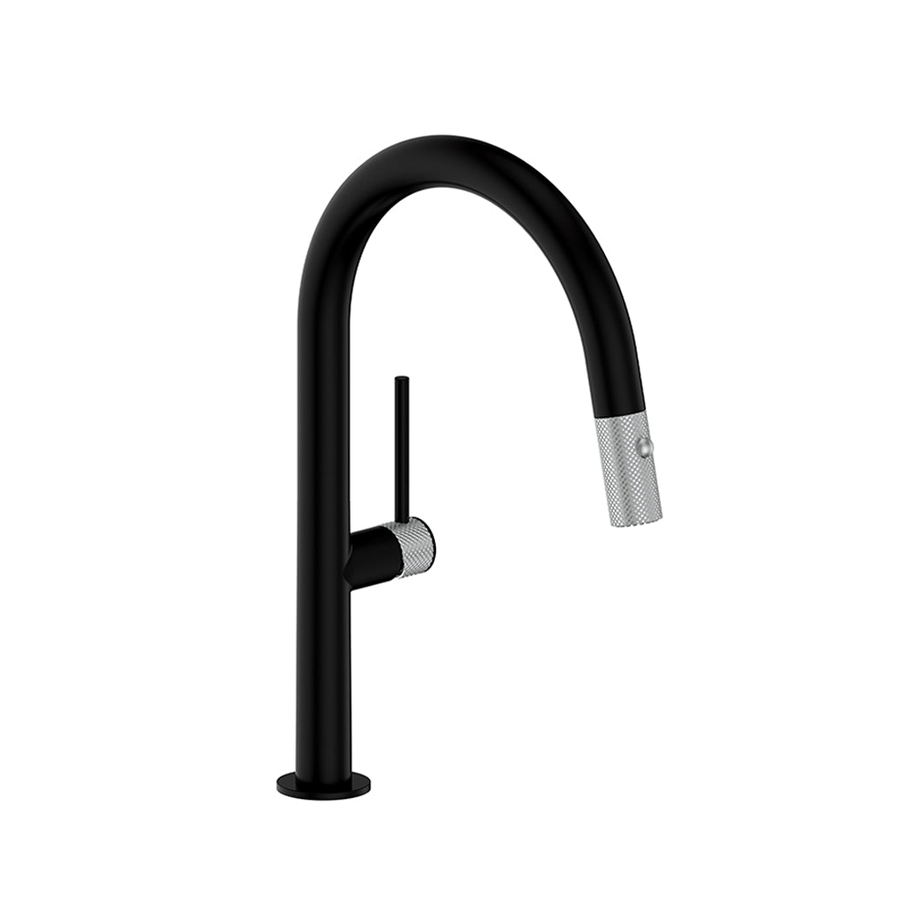 Vogt Drava 13" Bar/Prep Faucet - Stainless Steel/Matte Black