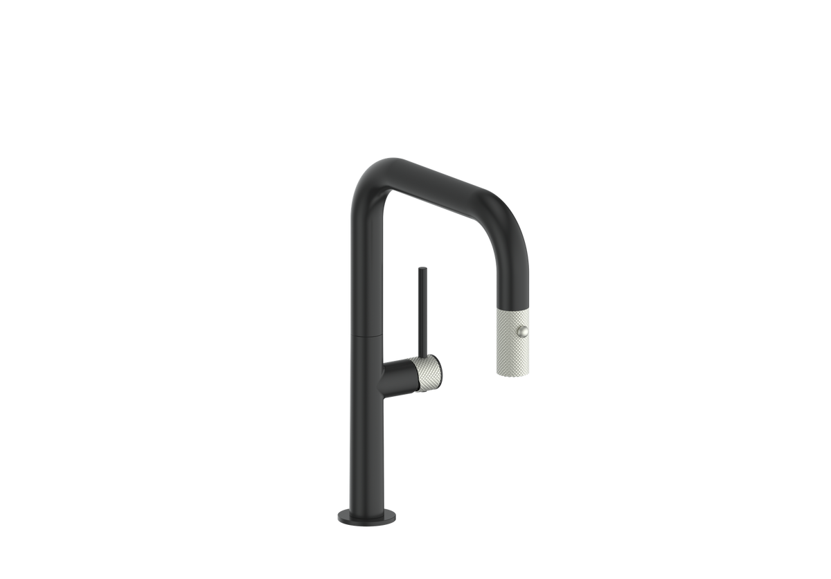 Vogt Drava 13" Bar/Prep Faucet - Stainless Steel/Matte Black