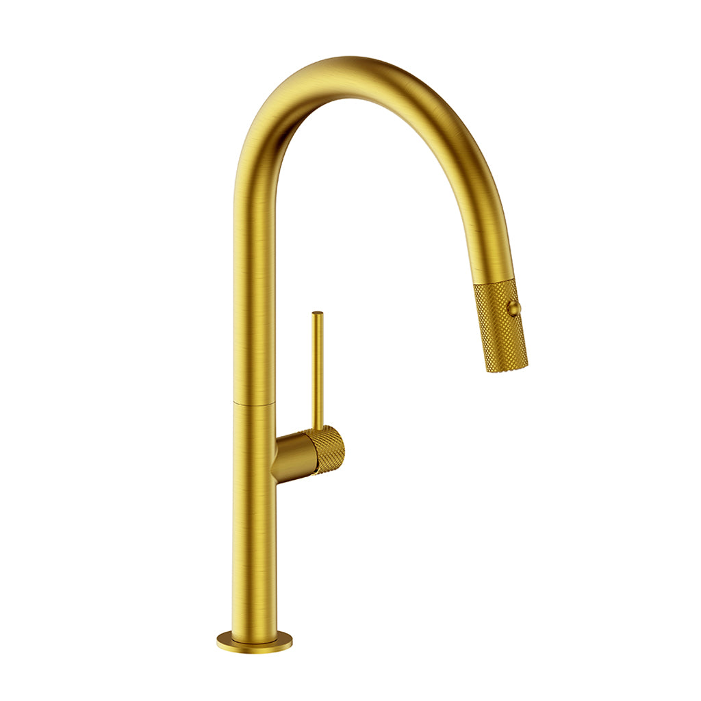 Vogt Drava 16" Kitchen Faucet - Brushed Gold