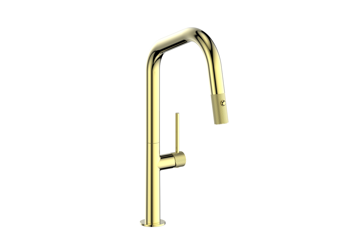 Vogt Drava 16" Kitchen Faucet - Brushed Gold