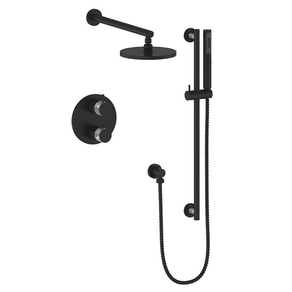 Vogt Drava 2-Way TH Shower Kit - Chrome/Matte Black