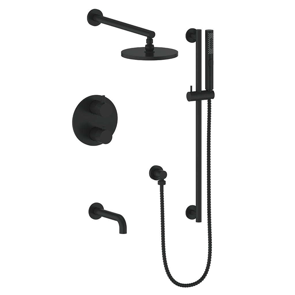 Vogt Drava 3-Way TH Shower Kit - Matte Black