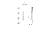 Vogt Drava 3-Way TH Shower Kit with Body Jets and 6" Ceiling Arm - Chrome