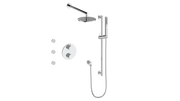 Vogt Drava 3-Way TH Shower Kit with Body Jets - Chrome