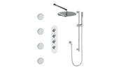 Vogt Drava 3-Way TH Shower Kit with Body Jets - Chrome