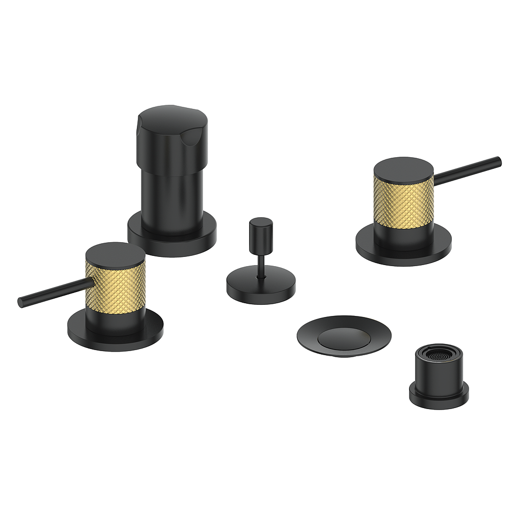 Vogt Drava Bidet - Brushed Gold/Matte Black