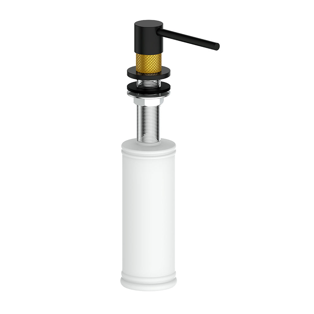 Vogt Drava Soap Dispenser - Brushed Gold/Matte Black