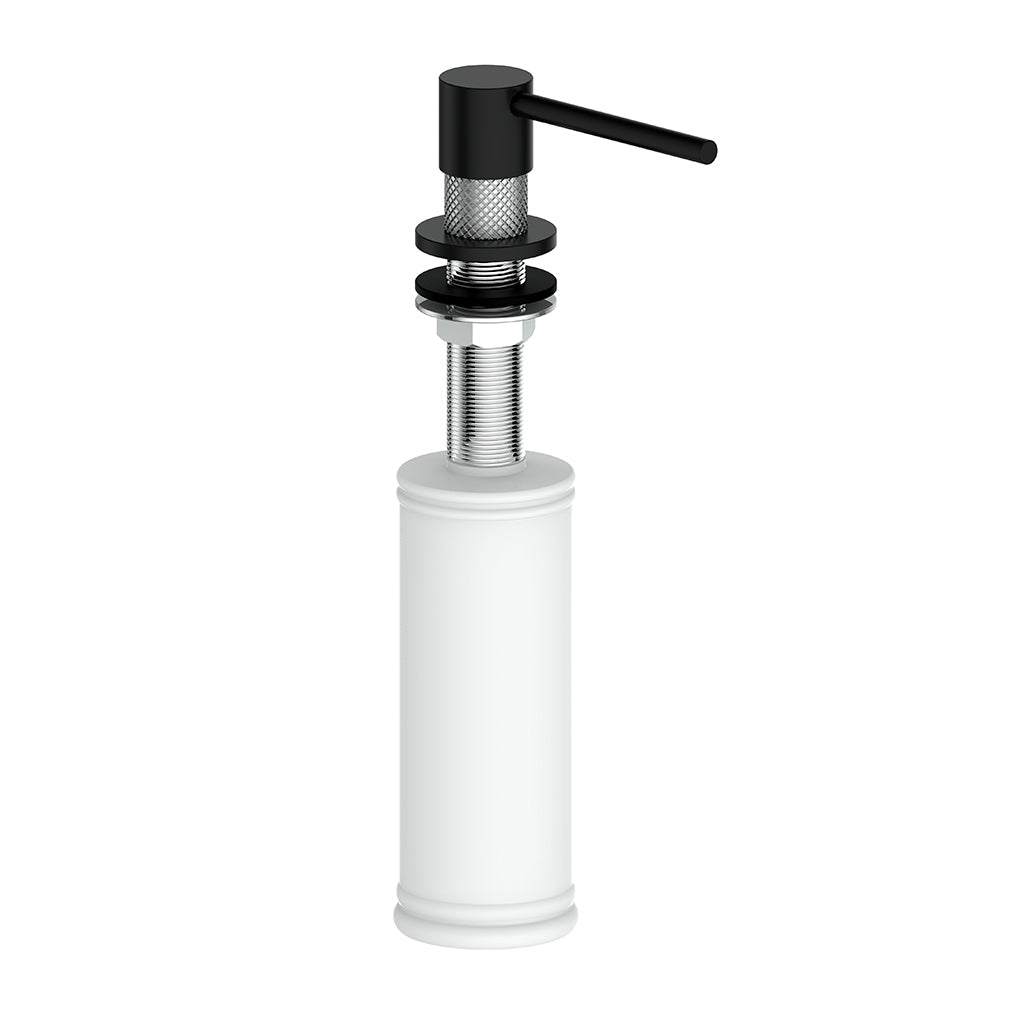 Vogt Drava Soap Dispenser - Stainless Steel/Matte Black