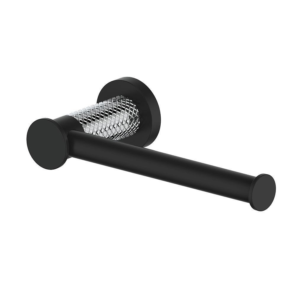Vogt Drava Toilet Paper Holder - Chrome/Matte Black