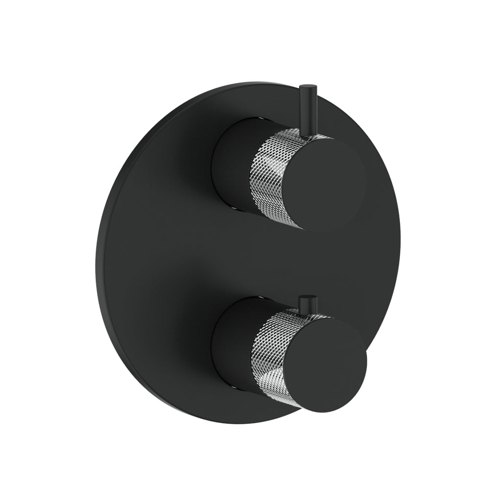 Vogt Drava Trim for 2-Way TH Valve - Chrome/Matte Black