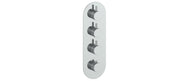 Vogt Drava Trim for 3/4" High-Flow TH Valve with 3 Volume Controls - Chrome
