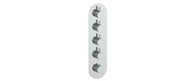 Vogt Drava Trim for 3/4" High-Flow TH Valve with 4 Volume Controls - Chrome