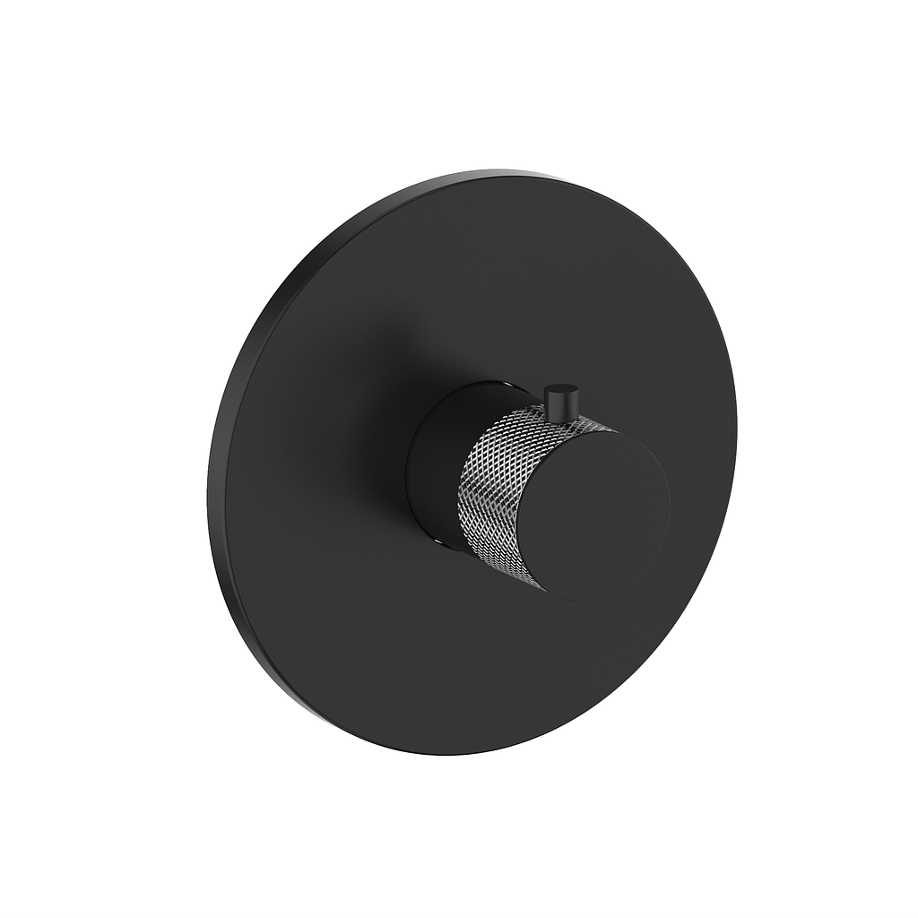 Vogt Drava Trim for 3/4" TH Valve - Chrome/Matte Black