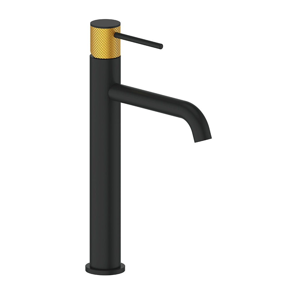 Vogt Drava Vessel Sink Lavatory Faucet - Brushed Gold/Matte Black