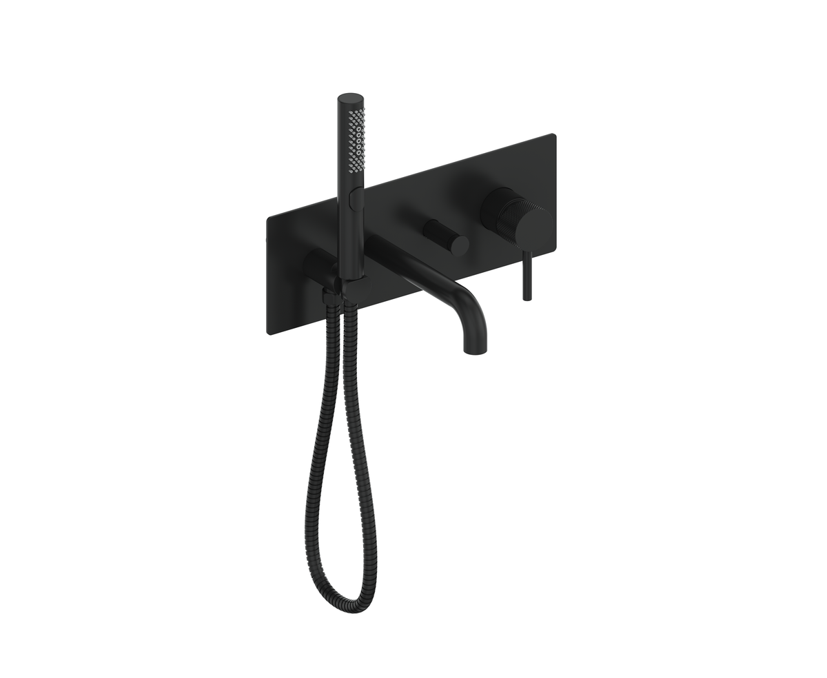 Vogt Drava Wall Mount Tub Filler - Matte Black