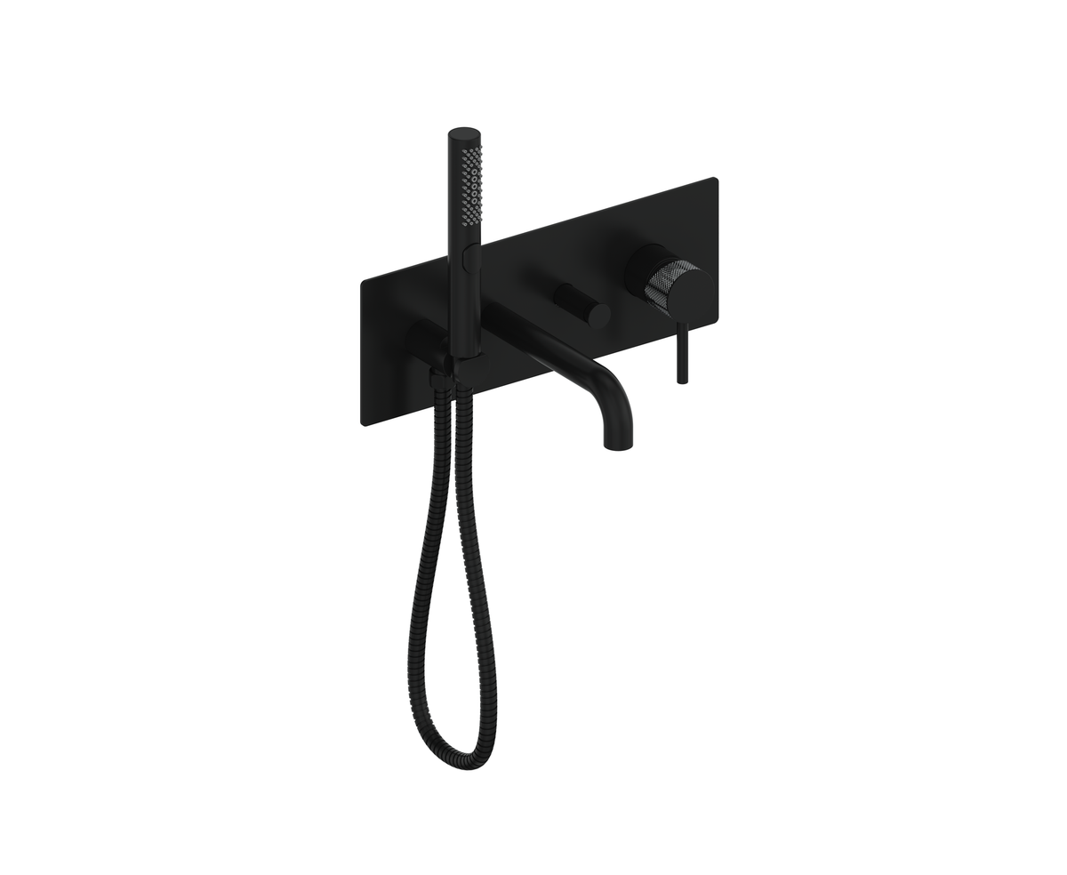 Vogt Drava Wall Mount Tub Filler - Chrome/Matte Black