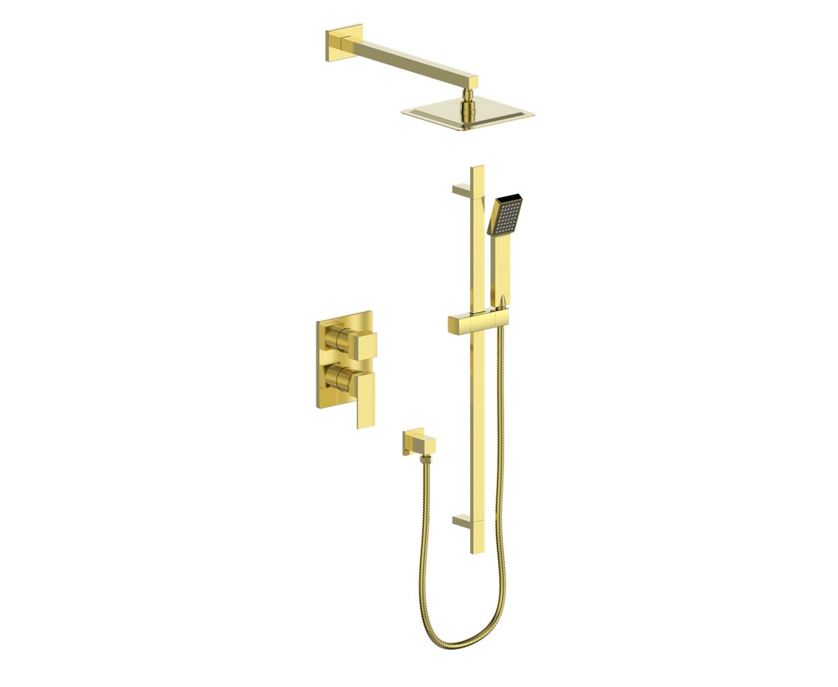 Vogt Kapfenberg 2-Way PB Shower Kit - Brushed Gold