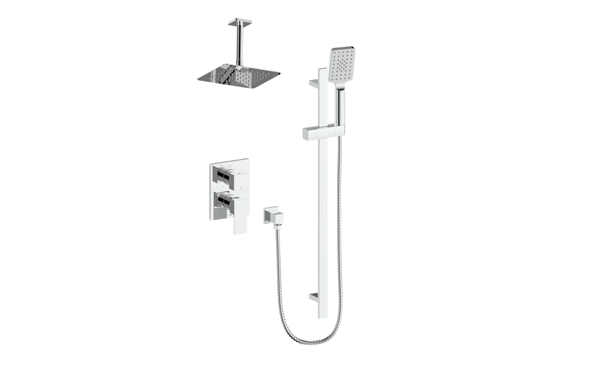 Vogt Kapfenberg 2-Way PB Shower Kit with 6" Ceiling Arm - Chrome