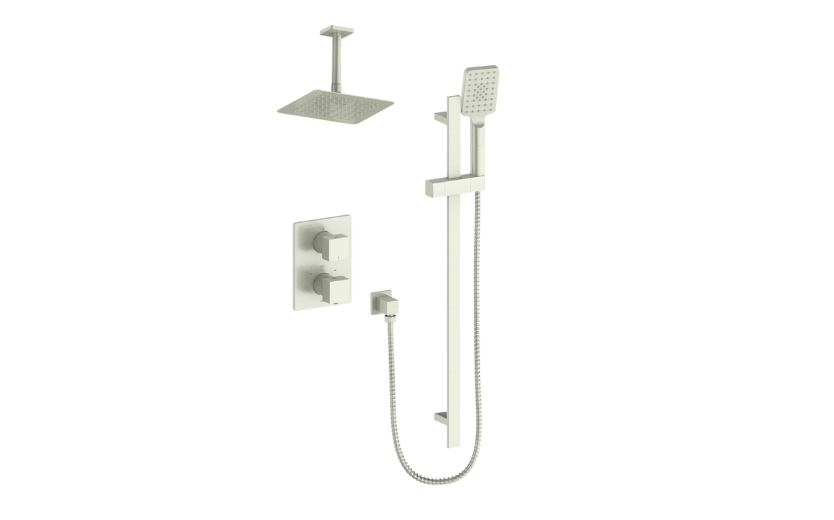 Vogt Kapfenberg 2-Way TH Shower Kit with 6" Ceiling Arm - Brushed Nickel