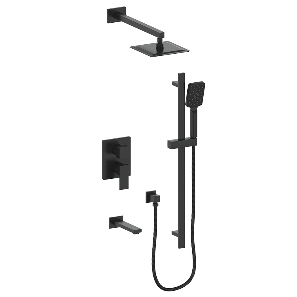 Vogt Kapfenberg 3-Way PB Shower Kit - Matte Black
