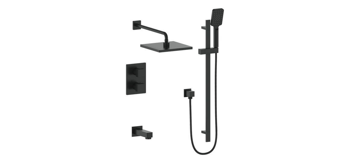 Vogt Kapfenberg 3-Way TH Shower Kit - Matte Black