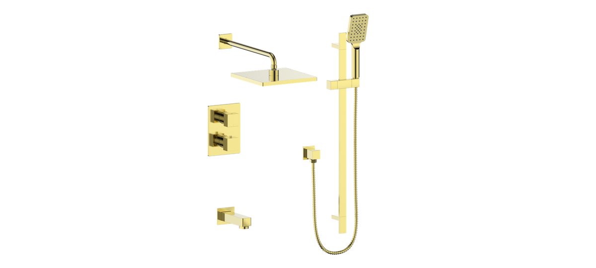 Vogt Kapfenberg 3-Way TH Shower Kit - Brushed Gold