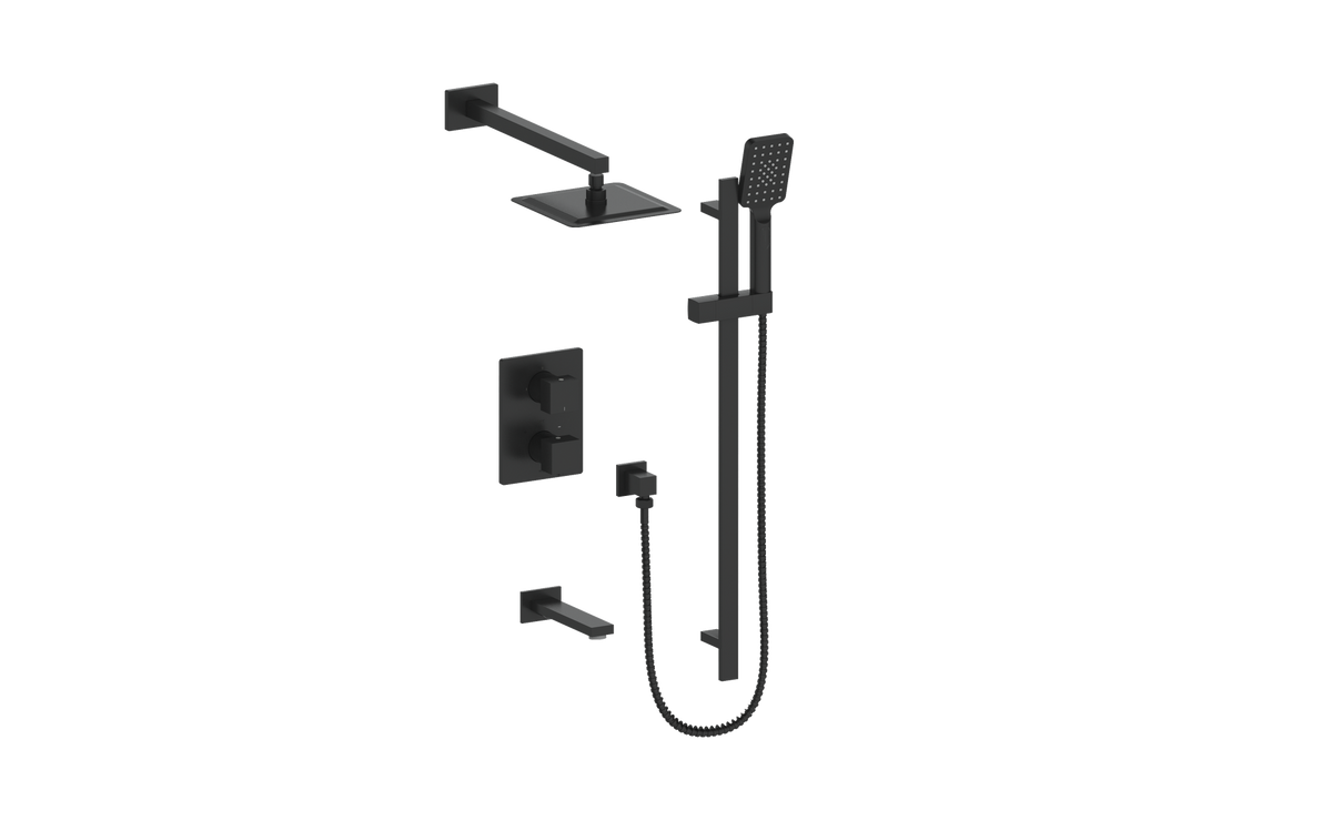 Vogt Kapfenberg 3-Way TH Shower Kit - Matte Black