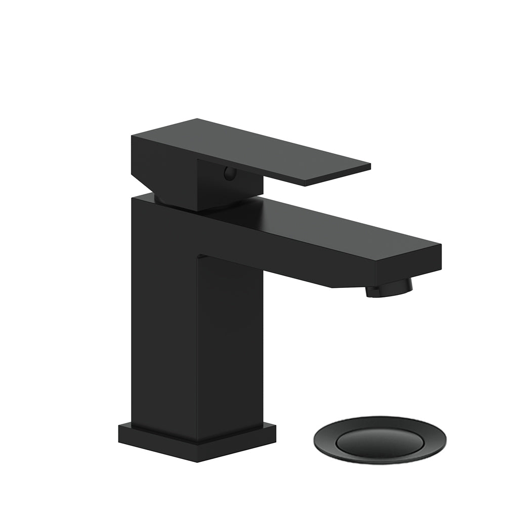 Vogt Kapfenberg Lavatory Faucet with Pop-up Drain - Matte Black