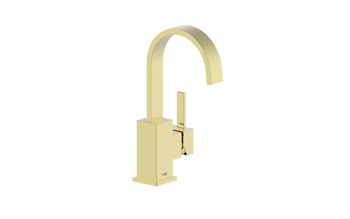 Vogt Kapfenberg Lavatory Faucet with Pop-up Drain - Brushed Gold