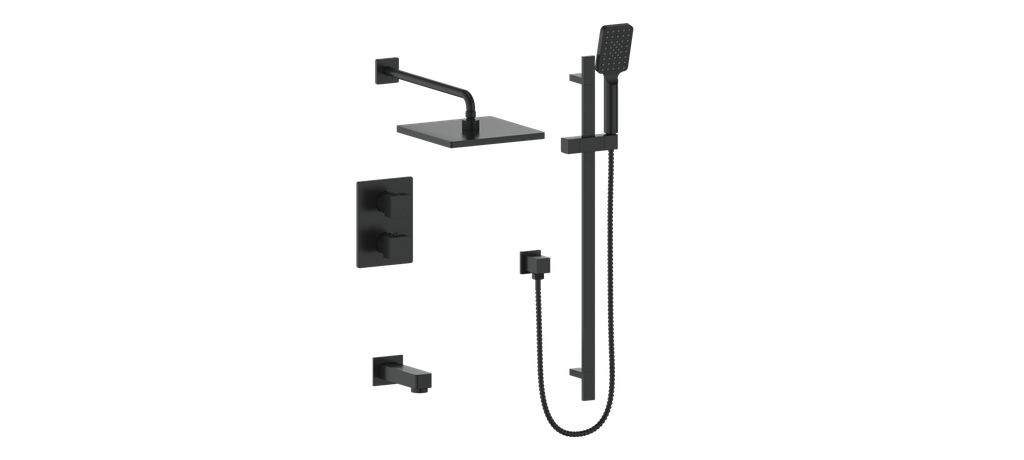 Vogt Kapfenberg Trim for 3-Way TH Shower Kit - Matte Black