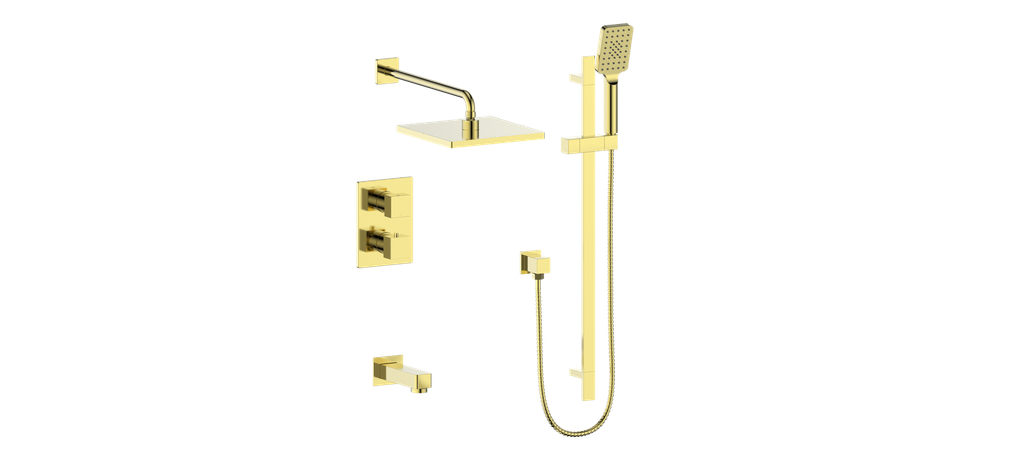 Vogt Kapfenberg Trim for 3-Way TH Shower Kit - Brushed Gold