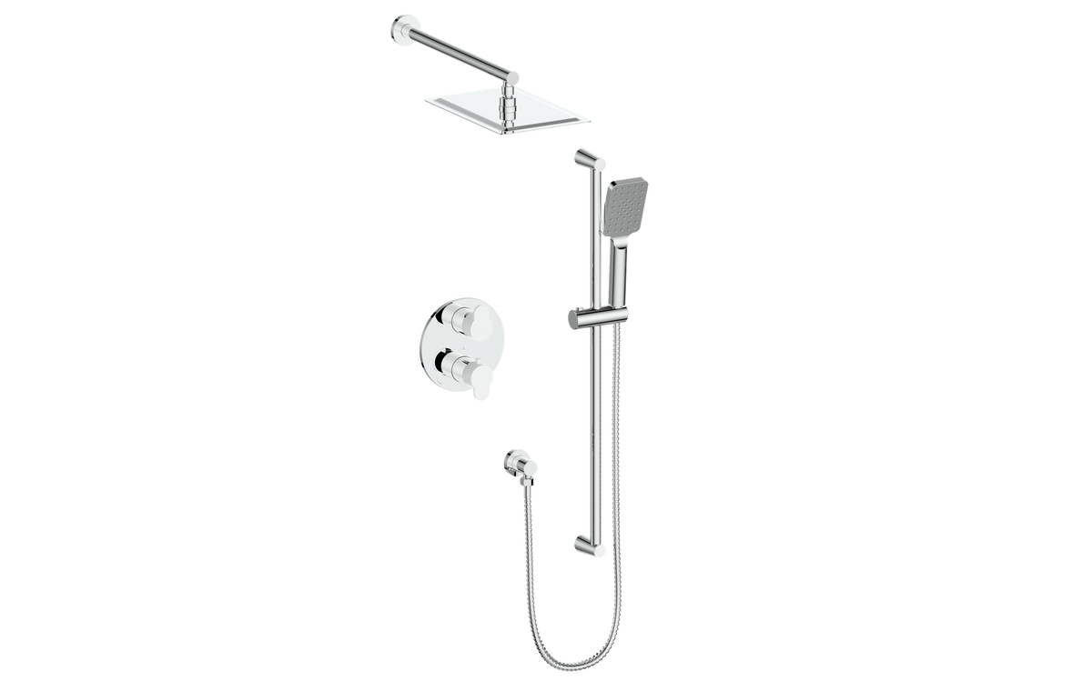 Vogt Lusten 2-Way PB Shower Kit - Chrome/Glossy White