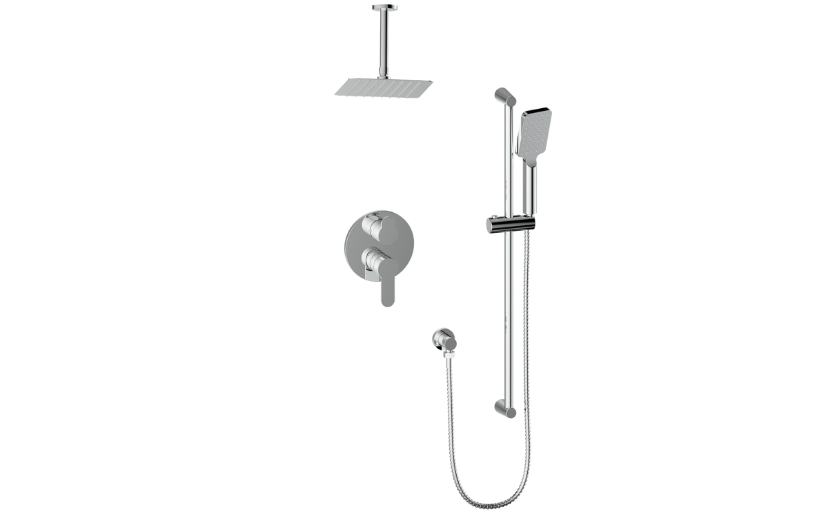 Vogt Lusten 2-Way PB Shower Kit with 6" Ceiling Arm - Chrome