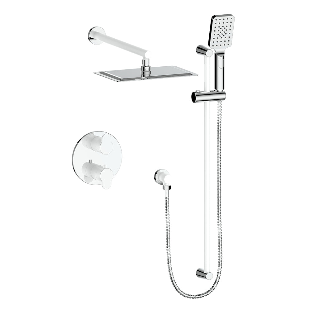 Vogt Lusten 2-Way TH Shower Kit - Chrome/Glossy White