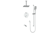 Vogt Lusten 3-Way TH Shower Kit with 6" Ceiling Arm - Chrome