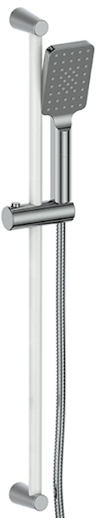 Vogt Lusten Sliding Shower Bar with Hand Shower - Chrome/Glossy White