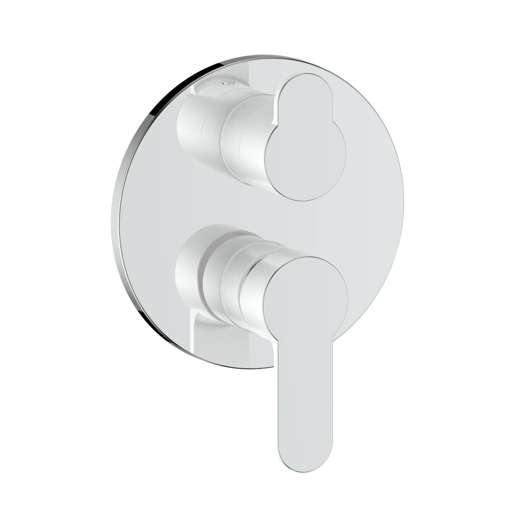 Vogt Lusten Trim for 3-Way PB Valve - Chrome/Glossy White