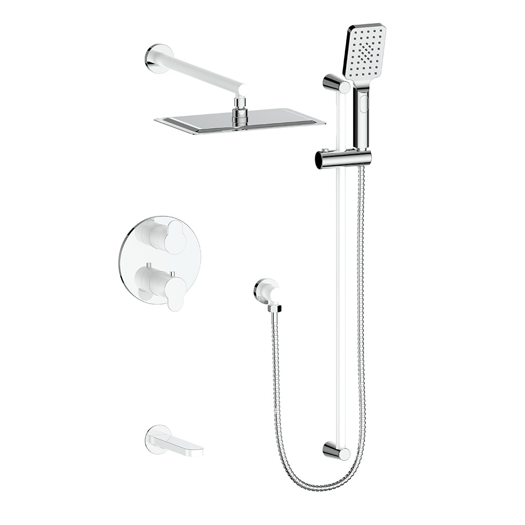 Vogt Lusten Trim for 3-Way TH Shower Kit - Chrome/Glossy White