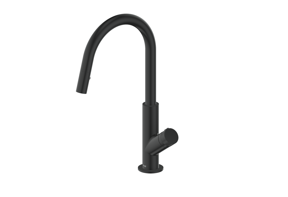 Vogt Mond 16" Kitchen Faucet - Moon Handle (M1) / Matte Black