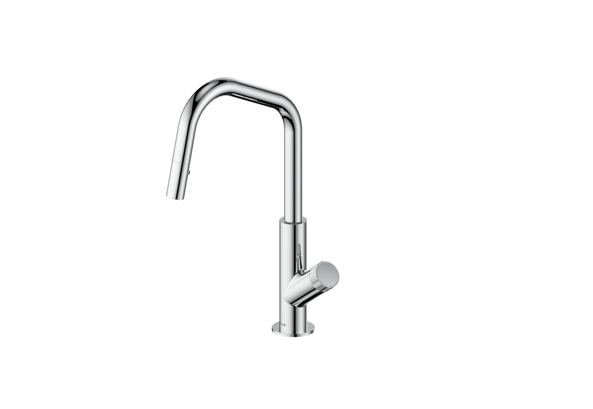 Vogt Mond 16" Kitchen Faucet - Crescent Handle (M2) / Chrome