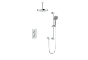 Vogt Mond 2-Way TH Shower Kit with 6" Ceiling Arm - Moon Handle (M1) / Chrome