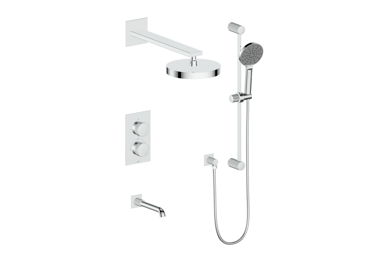 Vogt Mond 3-Way TH Shower Kit - Moon Handle (M1) / Chrome