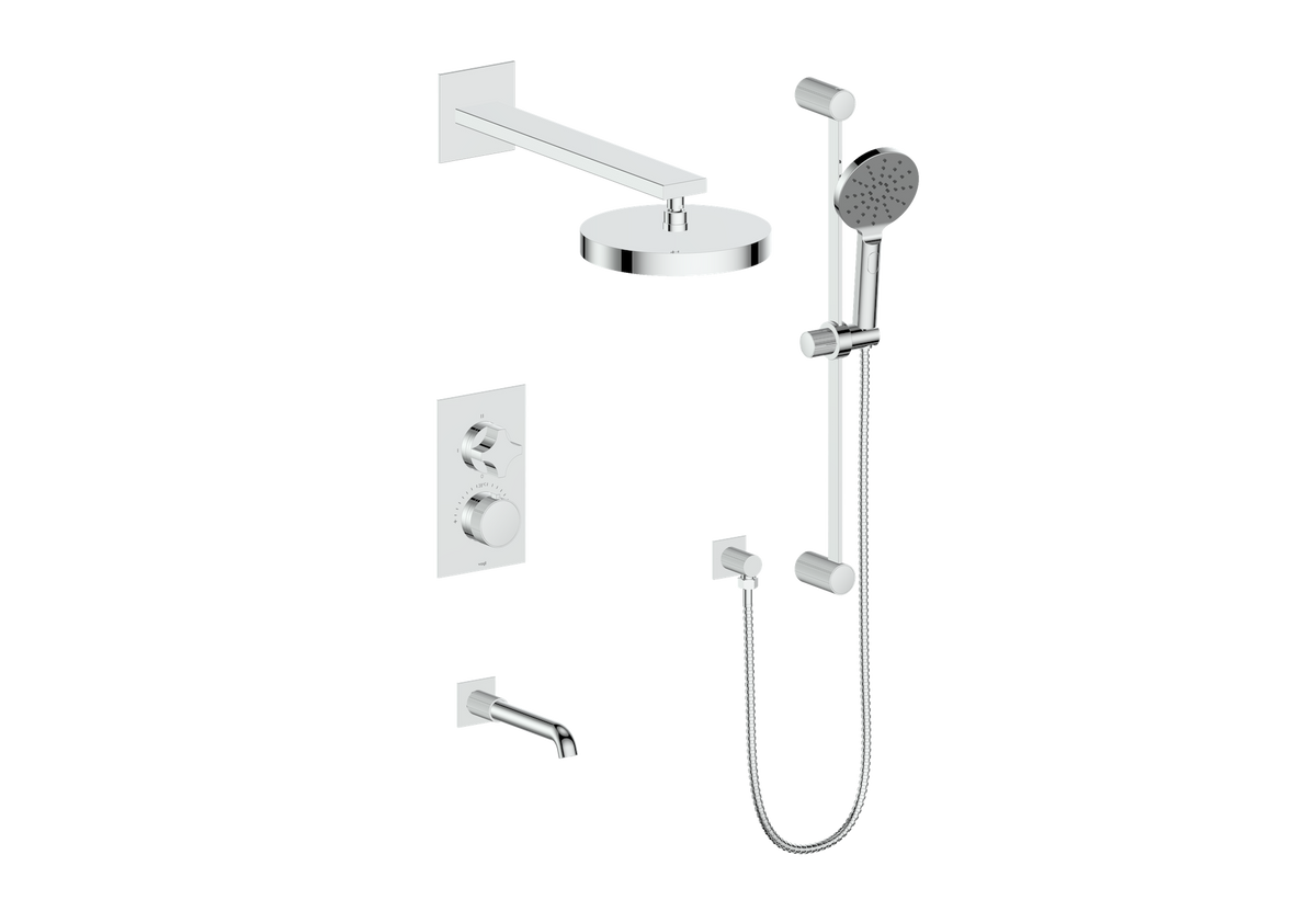 Vogt Mond 3-Way TH Shower Kit - Crescent Handle (M2) / Chrome