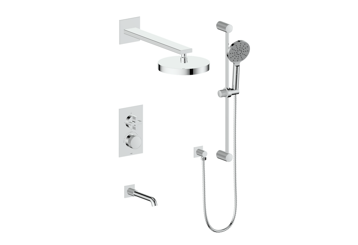 Vogt Mond 3-Way TH Shower Kit - Cross Handle (M3) / Chrome