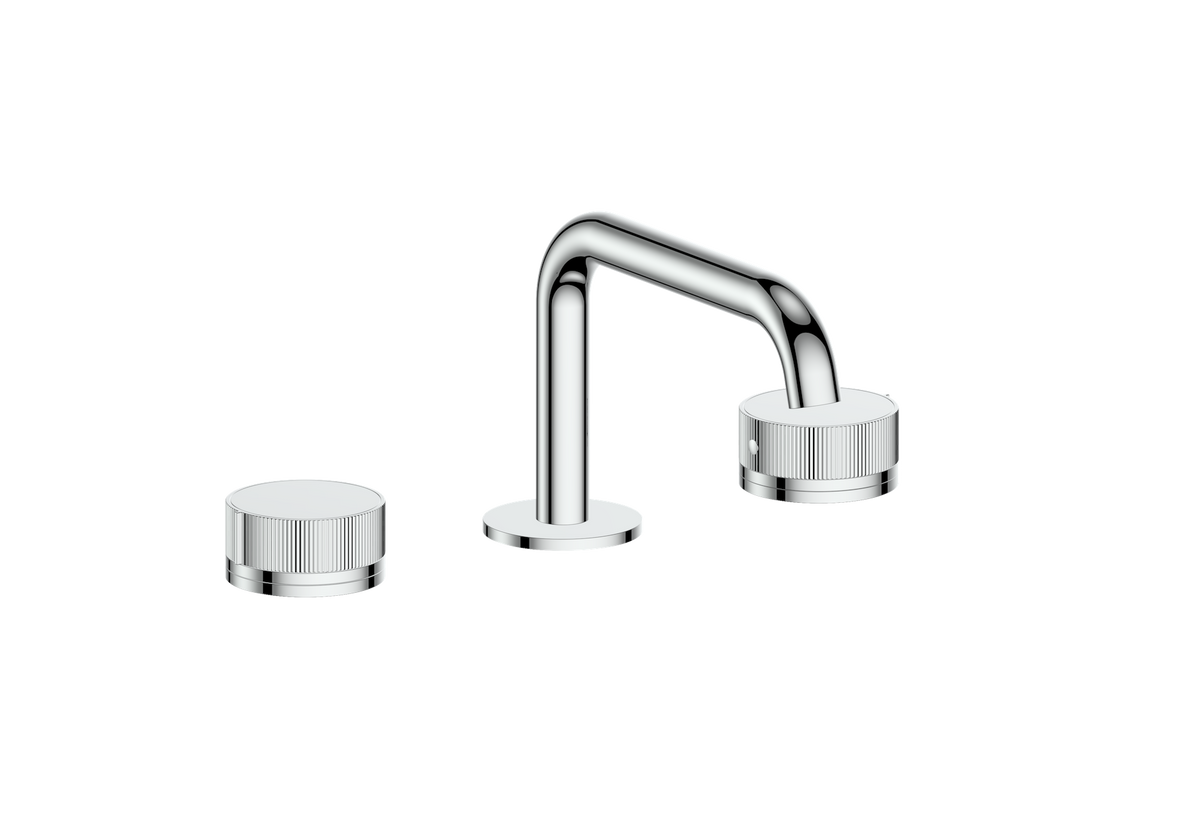 Vogt Mond 8" C.C. Lavatory Faucet with Pop-up Drain - Moon Handle (M1) / Chrome